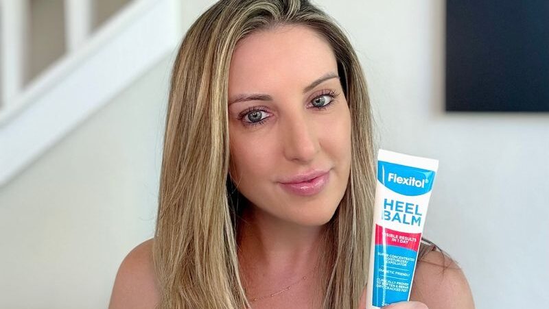Gen Z mom influencer promoting skincare lotion, showcasing authentic user-generated content for modern motherhood and SEO marketing
